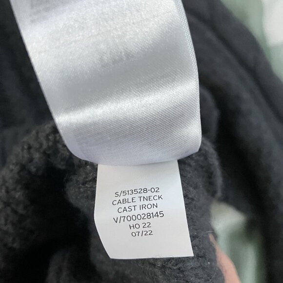 Gap Cable Knit Turtleneck Sweater Womens XS Cast Iron Comfy Pullover - Picture 7 of 7